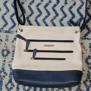 Stone Mountain Navy and Cream Crossbody